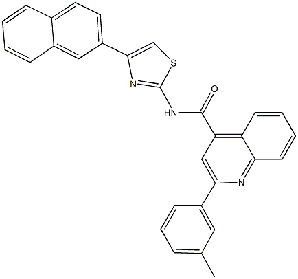 2-(3-methylphenyl)-N-[4-(2-naphthyl)-1,3-thiazol-2-yl]-4-quinolinecarboxamide Structure