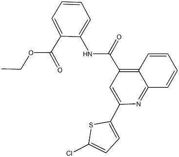 ethyl 2-({[2-(5-chloro-2-thienyl)-4-quinolinyl]carbonyl}amino)benzoate Structure