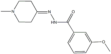 3-methoxy-N'-(1-methyl-4-piperidinylidene)benzohydrazide 구조식 이미지