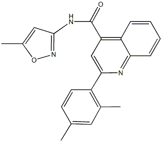 2-(2,4-dimethylphenyl)-N-(5-methyl-3-isoxazolyl)-4-quinolinecarboxamide 구조식 이미지
