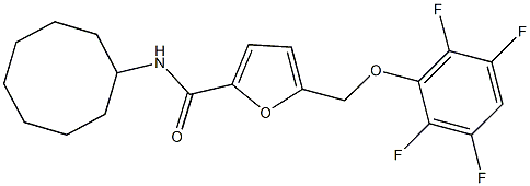 N-cyclooctyl-5-[(2,3,5,6-tetrafluorophenoxy)methyl]-2-furamide Structure