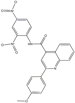 N-{2,4-bisnitrophenyl}-2-(4-methoxyphenyl)-4-quinolinecarboxamide 구조식 이미지