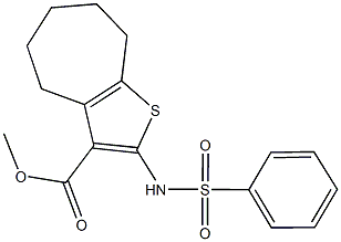 methyl 2-[(phenylsulfonyl)amino]-5,6,7,8-tetrahydro-4H-cyclohepta[b]thiophene-3-carboxylate Structure
