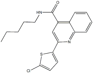 2-(5-chloro-2-thienyl)-N-pentyl-4-quinolinecarboxamide 구조식 이미지