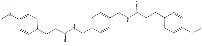 3-(4-methoxyphenyl)-N-[4-({[3-(4-methoxyphenyl)propanoyl]amino}methyl)benzyl]propanamide 구조식 이미지