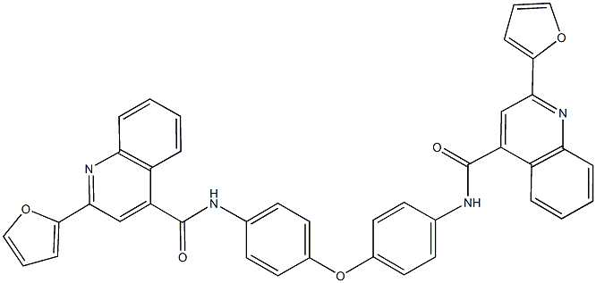 2-(2-furyl)-N-{4-[4-({[2-(2-furyl)-4-quinolinyl]carbonyl}amino)phenoxy]phenyl}-4-quinolinecarboxamide Structure