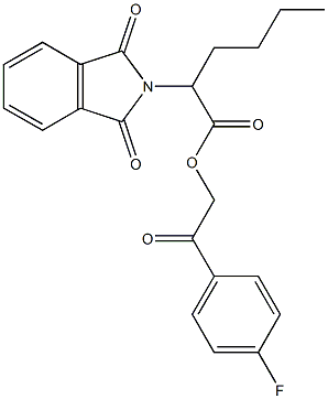 2-(4-fluorophenyl)-2-oxoethyl 2-(1,3-dioxo-1,3-dihydro-2H-isoindol-2-yl)hexanoate Structure