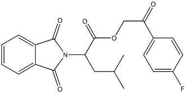 2-(4-fluorophenyl)-2-oxoethyl 2-(1,3-dioxo-1,3-dihydro-2H-isoindol-2-yl)-4-methylpentanoate Structure