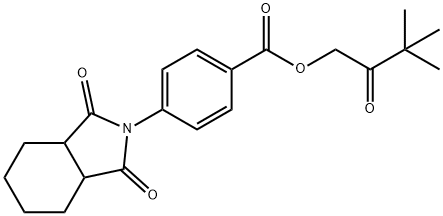3,3-dimethyl-2-oxobutyl 4-(1,3-dioxooctahydro-2H-isoindol-2-yl)benzoate 구조식 이미지