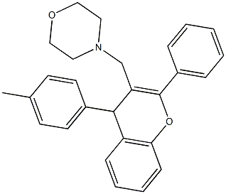 4-{[4-(4-methylphenyl)-2-phenyl-4H-chromen-3-yl]methyl}morpholine Structure