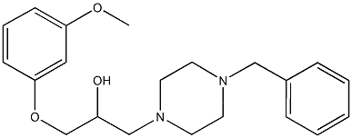 1-(4-benzyl-1-piperazinyl)-3-(3-methoxyphenoxy)-2-propanol Structure