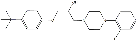 1-(4-tert-butylphenoxy)-3-[4-(2-fluorophenyl)-1-piperazinyl]-2-propanol 구조식 이미지