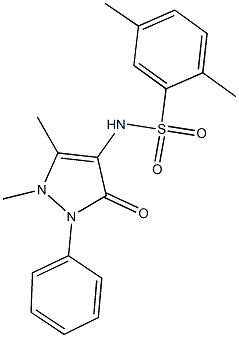 N-(1,5-dimethyl-3-oxo-2-phenyl-2,3-dihydro-1H-pyrazol-4-yl)-2,5-dimethylbenzenesulfonamide 구조식 이미지