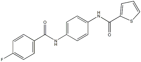 N-{4-[(4-fluorobenzoyl)amino]phenyl}-2-thiophenecarboxamide 구조식 이미지