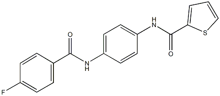 N-{4-[(4-fluorobenzoyl)amino]phenyl}-2-thiophenecarboxamide Structure