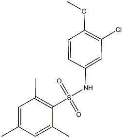 N-(3-chloro-4-methoxyphenyl)-2,4,6-trimethylbenzenesulfonamide 구조식 이미지