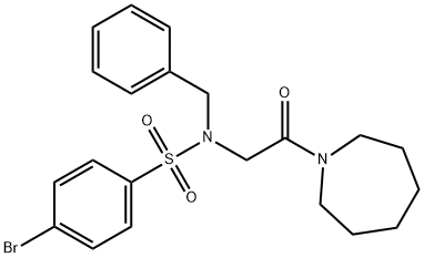 N-(2-azepan-1-yl-2-oxoethyl)-N-benzyl-4-bromobenzenesulfonamide Structure