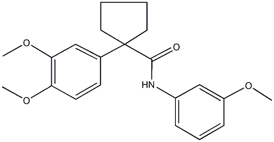 1-(3,4-dimethoxyphenyl)-N-(3-methoxyphenyl)cyclopentanecarboxamide 구조식 이미지