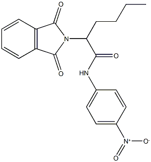 2-(1,3-dioxo-1,3-dihydro-2H-isoindol-2-yl)-N-{4-nitrophenyl}hexanamide 구조식 이미지