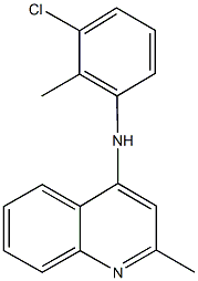 N-(3-chloro-2-methylphenyl)-N-(2-methyl-4-quinolinyl)amine Structure
