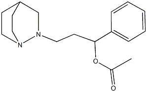 3-(1,2-diazabicyclo[2.2.2]oct-2-yl)-1-phenylpropyl acetate 구조식 이미지