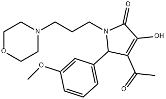 4-acetyl-3-hydroxy-5-(3-methoxyphenyl)-1-[3-(4-morpholinyl)propyl]-1,5-dihydro-2H-pyrrol-2-one 구조식 이미지