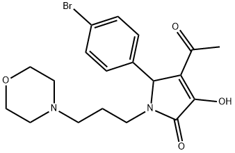 4-acetyl-5-(4-bromophenyl)-3-hydroxy-1-(3-morpholin-4-ylpropyl)-1,5-dihydro-2H-pyrrol-2-one 구조식 이미지