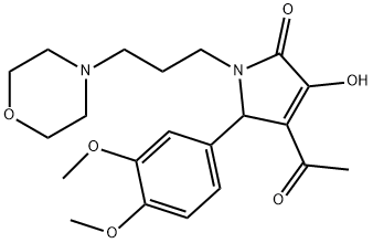 4-acetyl-5-(3,4-dimethoxyphenyl)-3-hydroxy-1-[3-(4-morpholinyl)propyl]-1,5-dihydro-2H-pyrrol-2-one 구조식 이미지