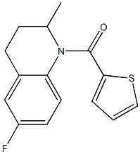 6-fluoro-2-methyl-1-(2-thienylcarbonyl)-1,2,3,4-tetrahydroquinoline 구조식 이미지