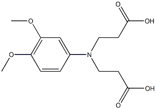 3-[(2-carboxyethyl)-3,4-dimethoxyanilino]propanoic acid 구조식 이미지