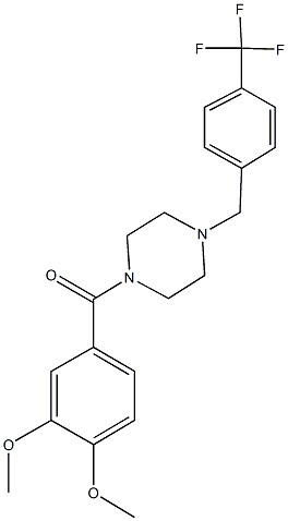 1-(3,4-dimethoxybenzoyl)-4-[4-(trifluoromethyl)benzyl]piperazine Structure