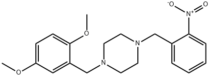 1-(2,5-dimethoxybenzyl)-4-{2-nitrobenzyl}piperazine Structure