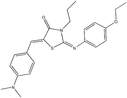 5-[4-(dimethylamino)benzylidene]-2-[(4-ethoxyphenyl)imino]-3-propyl-1,3-thiazolidin-4-one Structure
