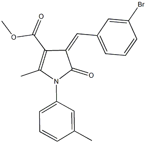 methyl 4-(3-bromobenzylidene)-2-methyl-1-(3-methylphenyl)-5-oxo-4,5-dihydro-1H-pyrrole-3-carboxylate Structure