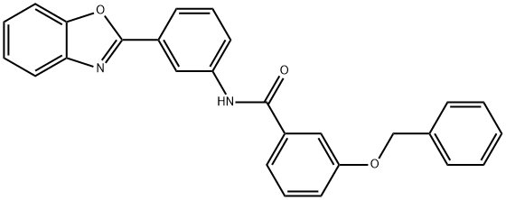 N-[3-(1,3-benzoxazol-2-yl)phenyl]-3-(benzyloxy)benzamide 구조식 이미지