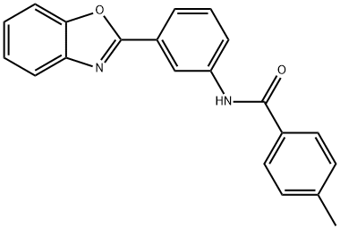 N-[3-(1,3-benzoxazol-2-yl)phenyl]-4-methylbenzamide 구조식 이미지