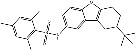 N-(8-tert-butyl-6,7,8,9-tetrahydrodibenzo[b,d]furan-2-yl)-2,4,6-trimethylbenzenesulfonamide Structure