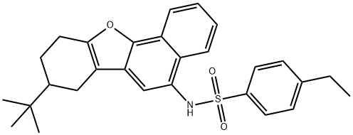 N-(8-tert-butyl-7,8,9,10-tetrahydronaphtho[1,2-b][1]benzofuran-5-yl)-4-ethylbenzenesulfonamide Structure