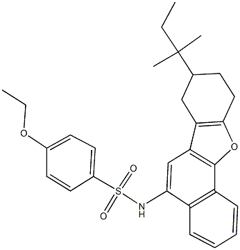 4-ethoxy-N-(8-tert-pentyl-7,8,9,10-tetrahydronaphtho[1,2-b][1]benzofuran-5-yl)benzenesulfonamide 구조식 이미지