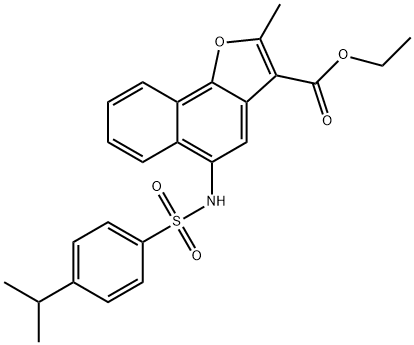 ethyl 5-{[(4-isopropylphenyl)sulfonyl]amino}-2-methylnaphtho[1,2-b]furan-3-carboxylate Structure