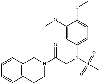 N-[2-(3,4-dihydro-2(1H)-isoquinolinyl)-2-oxoethyl]-N-(3,4-dimethoxyphenyl)methanesulfonamide Structure