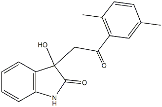 3-[2-(2,5-dimethylphenyl)-2-oxoethyl]-3-hydroxy-1,3-dihydro-2H-indol-2-one 구조식 이미지