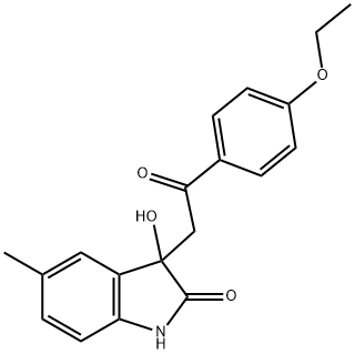 3-[2-(4-ethoxyphenyl)-2-oxoethyl]-3-hydroxy-5-methyl-1,3-dihydro-2H-indol-2-one 구조식 이미지