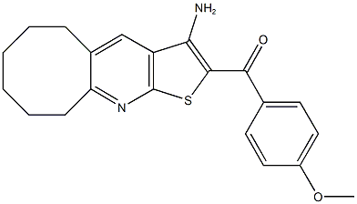 (3-amino-5,6,7,8,9,10-hexahydrocycloocta[b]thieno[3,2-e]pyridin-2-yl)(4-methoxyphenyl)methanone Structure