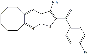 (3-amino-5,6,7,8,9,10-hexahydrocycloocta[b]thieno[3,2-e]pyridin-2-yl)(4-bromophenyl)methanone 구조식 이미지