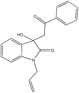 1-allyl-3-hydroxy-3-(2-oxo-2-phenylethyl)-1,3-dihydro-2H-indol-2-one Structure