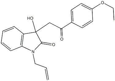 1-allyl-3-[2-(4-ethoxyphenyl)-2-oxoethyl]-3-hydroxy-1,3-dihydro-2H-indol-2-one Structure