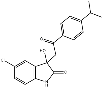 5-chloro-3-hydroxy-3-[2-(4-isopropylphenyl)-2-oxoethyl]-1,3-dihydro-2H-indol-2-one Structure