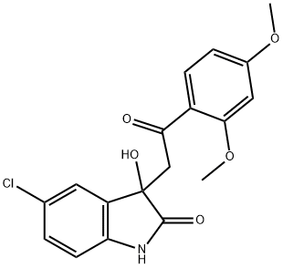 5-chloro-3-[2-(2,4-dimethoxyphenyl)-2-oxoethyl]-3-hydroxy-1,3-dihydro-2H-indol-2-one Structure