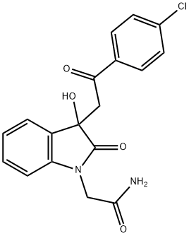 2-{3-[2-(4-chlorophenyl)-2-oxoethyl]-3-hydroxy-2-oxo-2,3-dihydro-1H-indol-1-yl}acetamide Structure